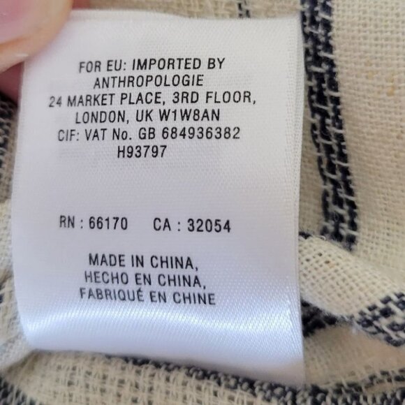 ANTHROPOLOGIE Elevenses Minaret Vest Linen Crochet S - Picture 9 of 13